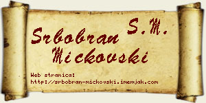 Srbobran Mickovski vizit kartica